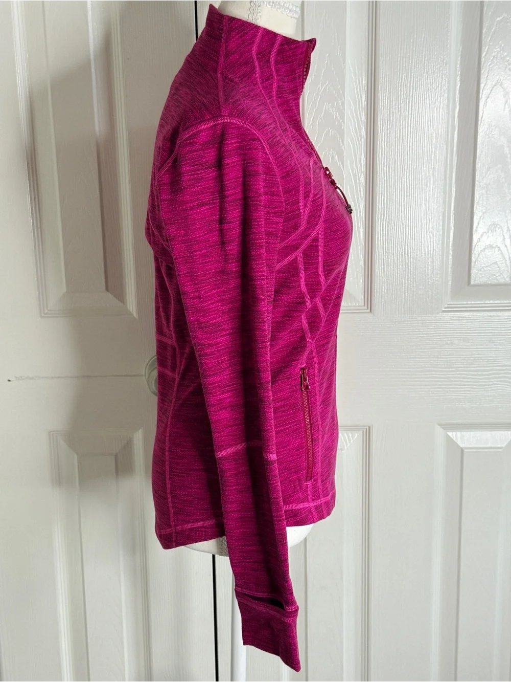 Lululemon Define Jacket 6 Diamond Jacquard Berry Rumble